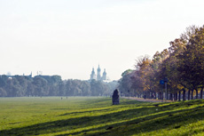 Błonia - w tle Kościół Mariacki